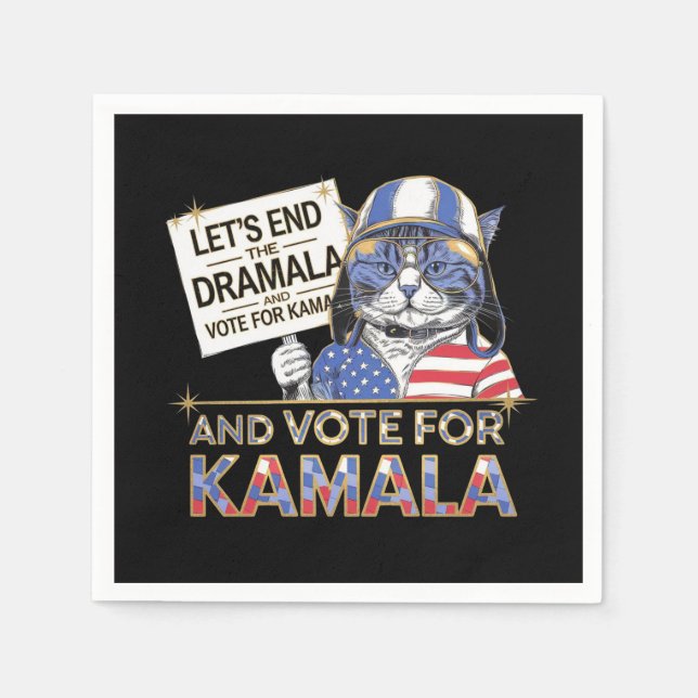 Guardanapo De Papel Vamos acabar com o Dramala e votar em Kamala (Frente)