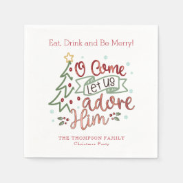 Guardanapo De Papel Vamos Adorá-Lo no Natal