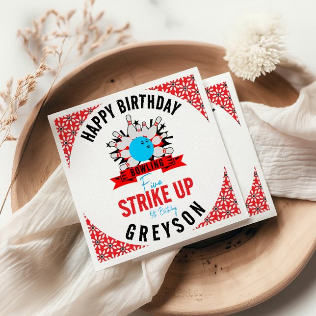 Guardanapo De Papel Vamos Bowl! Boliche de Festa de aniversário para c (Criador carregado)