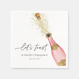 Guardanapo De Papel Vamos Brast Pink Champagne Bridal Napkins