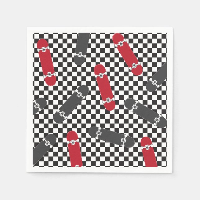 Guardanapo De Papel Vamos de skate chute-o no aniversário (Frente)