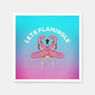 Guardanapo De Papel Vamos Festa Flutuante Flamingle Ombre Rosa Quadrad