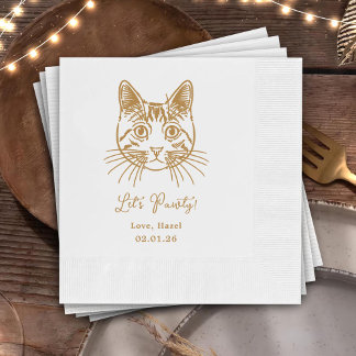 Guardanapo De Papel Vamos Festejar Casamento de Cocktail Desenhado com