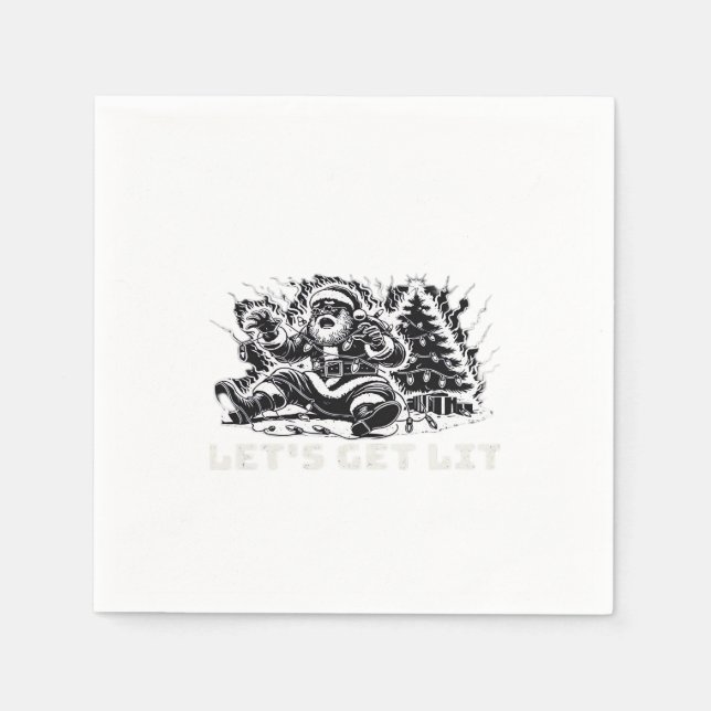 Guardanapo De Papel Vamos Fica Engraçado Visibilidade de Natal Clássic (Frente)