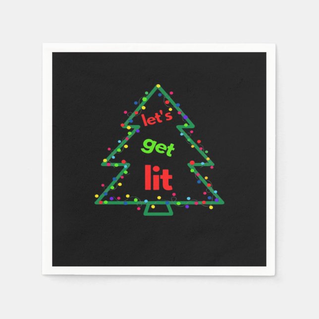 Guardanapo De Papel Vamos Ficar Bêbados Estilo Retro Essencial (Frente)