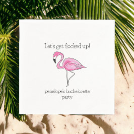 Guardanapo De Papel Vamos Ficar Reunidas como Flamingos Aniversariante