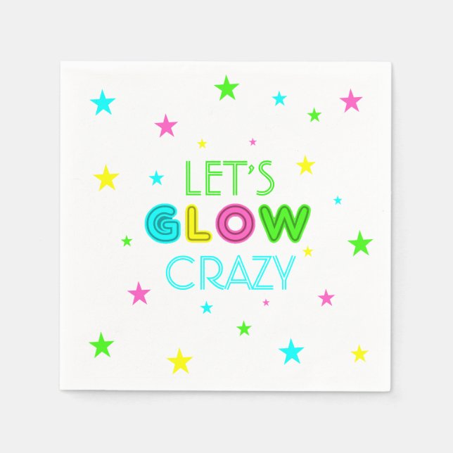 Guardanapo De Papel Vamos Glow Crazy Party Napkins (Frente)