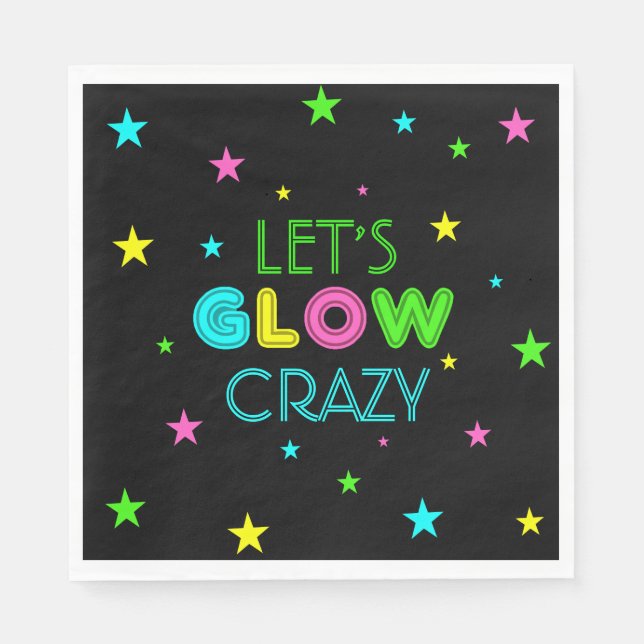 Guardanapo De Papel Vamos Glow Crazy Party Napkins (Frente)