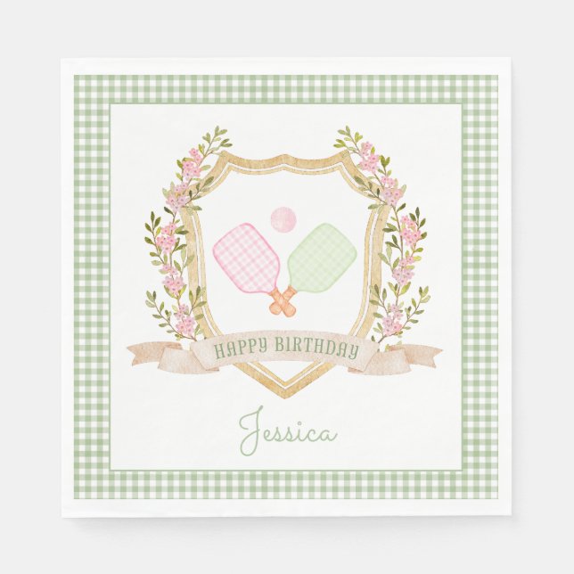 Guardanapo De Papel Vamos Hit, Tribunal | Prickle Ball Aniversário (Frente)