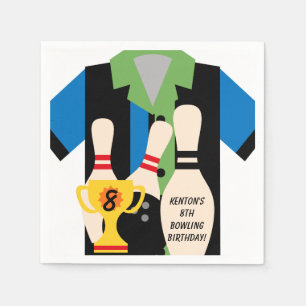 Guardanapo De Papel Vamos Ir Boliche Papel de Aniversário Personalizad