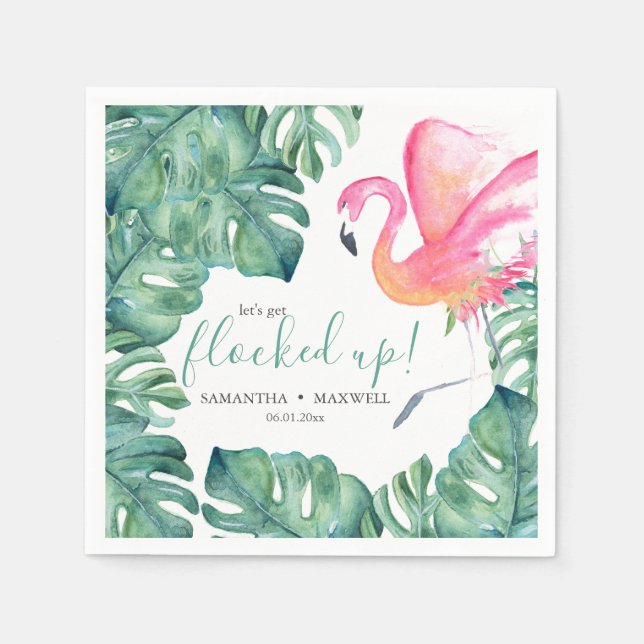 Guardanapo De Papel Vamos nos Encher de Penas de Cocktail (Frente)