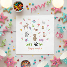 Vamos pwy! animais selvagens aniversário de crianç