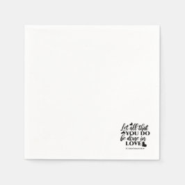 Guardanapo De Papel Vamos todos fazer amor - 1 cor 16:14