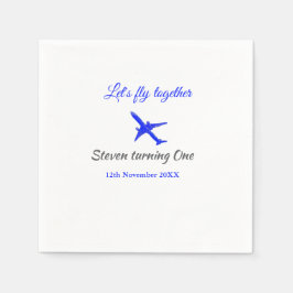 Guardanapo De Papel Vamos voa juntos no primeiro aniversário avião da