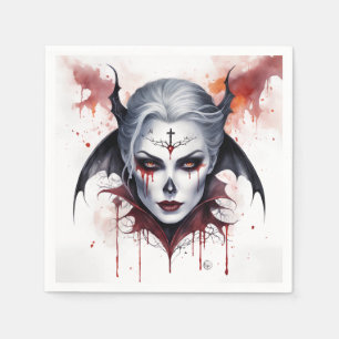 Guardanapo De Papel Vampira Mística Vampira Aquarela - Arte Encantador