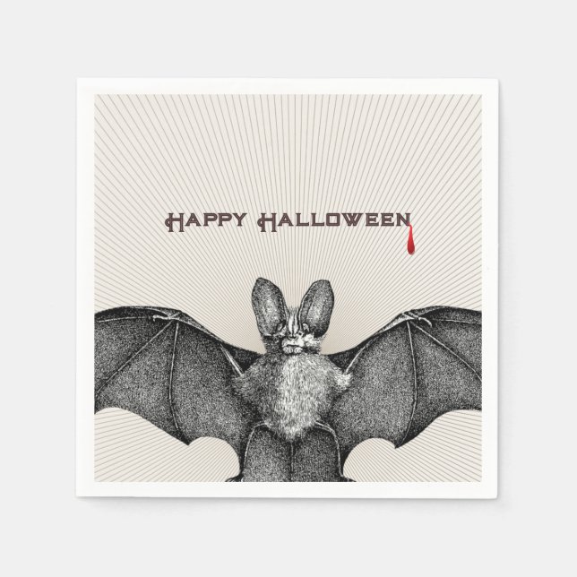 Guardanapo De Papel Vampire Bat Halloween (Frente)