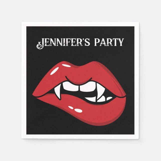 Guardanapo De Papel Vampiro de Halloween Personalizado (Frente)