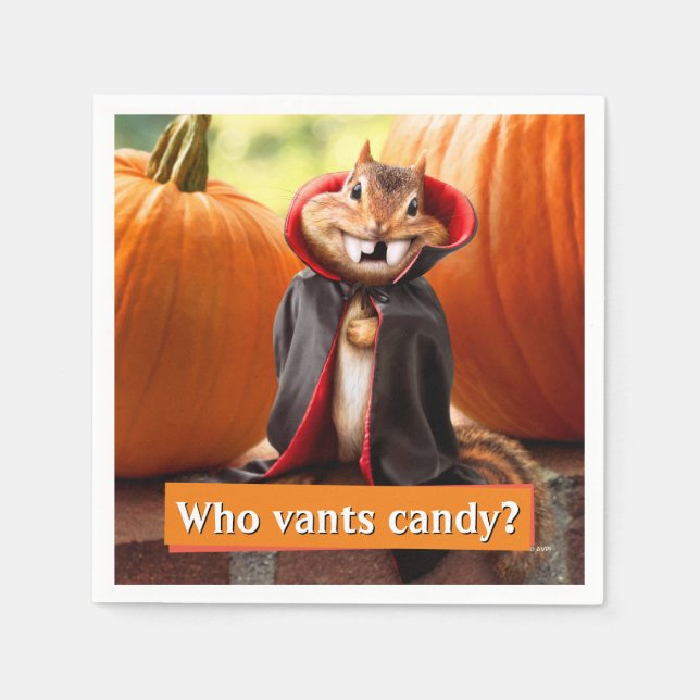 Guardanapo De Papel Vampiro do Chipmunk (Frente)