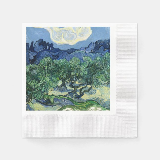 Guardanapo De Papel Van Gogh A Paisagem Das Oliveiras (Frente)