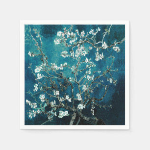 Guardanapo De Papel Van Gogh Almond Blossoms Dark Teal