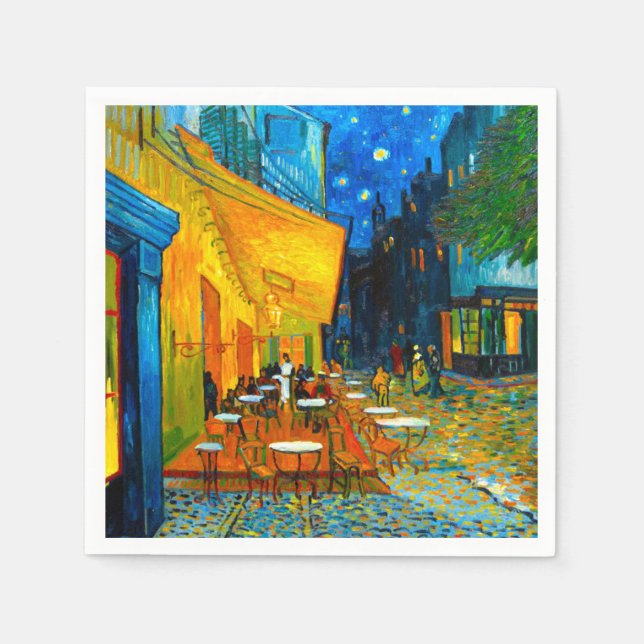 Guardanapo De Papel Van Gogh Café Terrace à Noite (Frente)