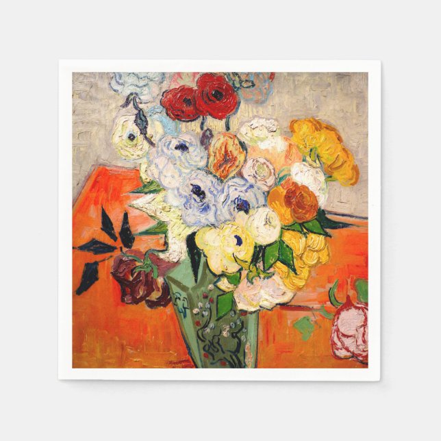 Guardanapo De Papel Van Gogh Roses and Anemones (Frente)