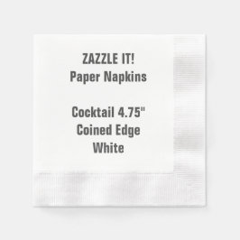 Guardanapo De Papel Vazio de Nápoles para Papel Cozinhado Branco Perso