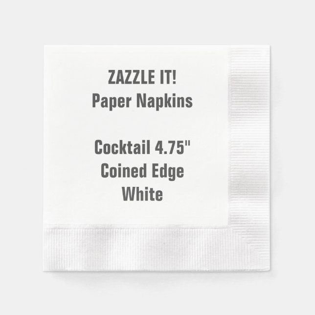 Guardanapo De Papel Vazio de Nápoles para Papel Cozinhado Branco Perso (Frente)