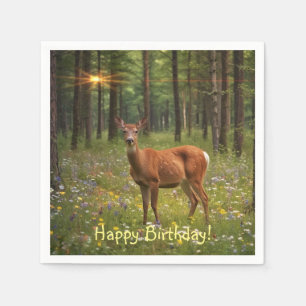 Guardanapo De Papel Veado na Floresta Mágica