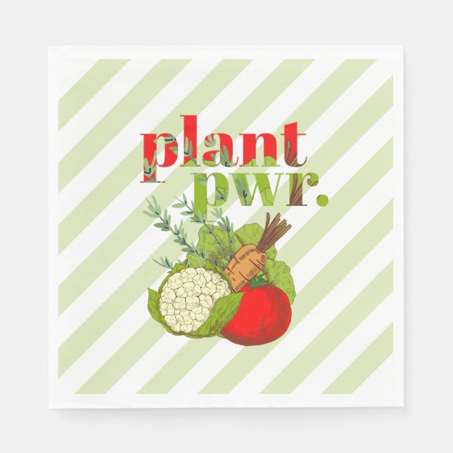 Guardanapo De Papel Vegan Plant Power (Frente)