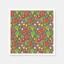 Guardanapo De Papel Vegetable Garden Party Napkins | Fresh Market Tabl