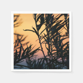 Guardanapo De Papel Vegetação no pôr do sol