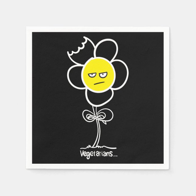 Guardanapo De Papel Vegetarianos. (Frente)