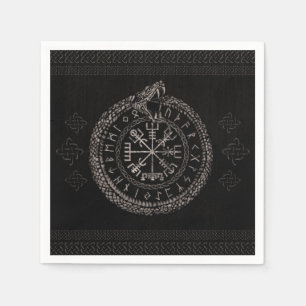 Guardanapo De Papel Vegvisir com Ouroboros e pistas