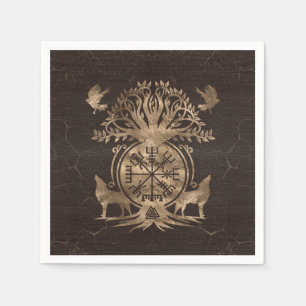 Guardanapo De Papel Vegvisir - Ornamento de Compass Viking