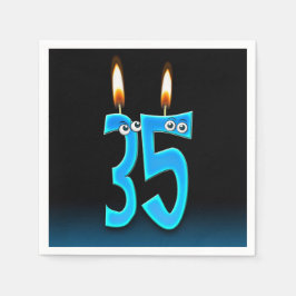 Guardanapo De Papel Velas de aniversário com globos oculares