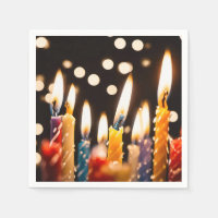Velas de aniversário com luzes de boque