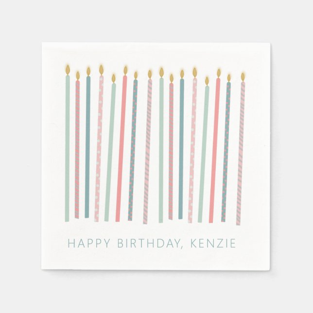 Guardanapo De Papel Velas de aniversário lindas (Frente)