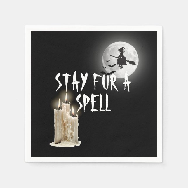 Guardanapo De Papel Velas de Derrame de Halloween (Frente)