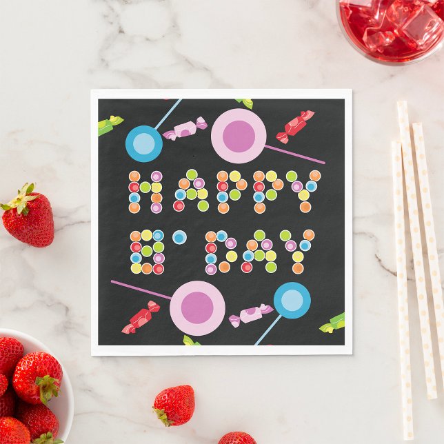 Guardanapo De Papel Velas de Felicitações de Aniversário (Criador carregado)