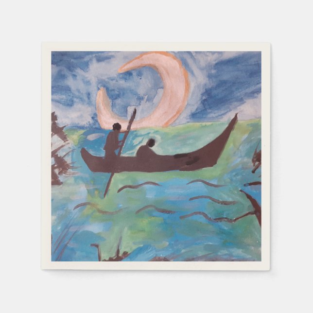 Guardanapo De Papel Velas por papel de luar (Frente)