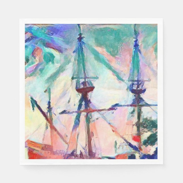 Guardanapo De Papel velejamento de embarcações portuárias (Frente)