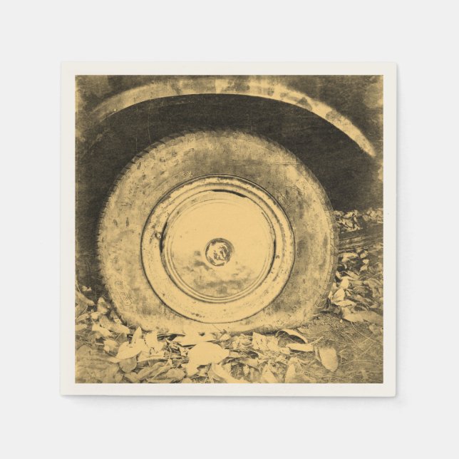 Guardanapo De Papel Velha Roda Do Carro Clássico Nº 2 (Frente)