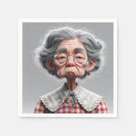 Guardanapo De Papel Velha senhora rabugenta