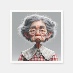 Guardanapo De Papel Velha senhora rabugenta