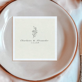 Guardanapo De Papel Velho Casamento com a Ivory Money