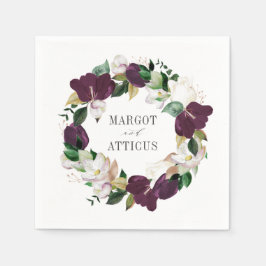 Guardanapo De Papel Velvet Magnolias | Casamento Personalizado Nápoles