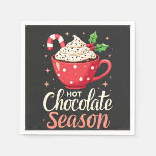 Guardanapo De Papel Vendedores de Natal da estação de chocolate quente