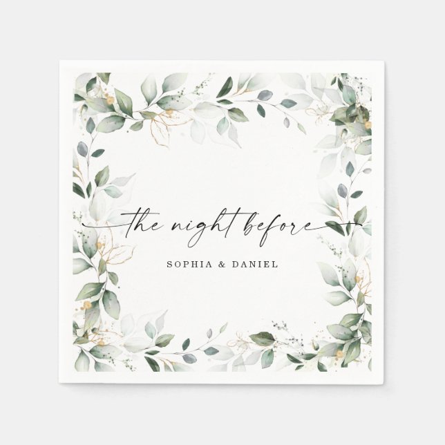 Guardanapo De Papel Veneração em AquarelaEnsaio Jante Noite Antes (Frente)