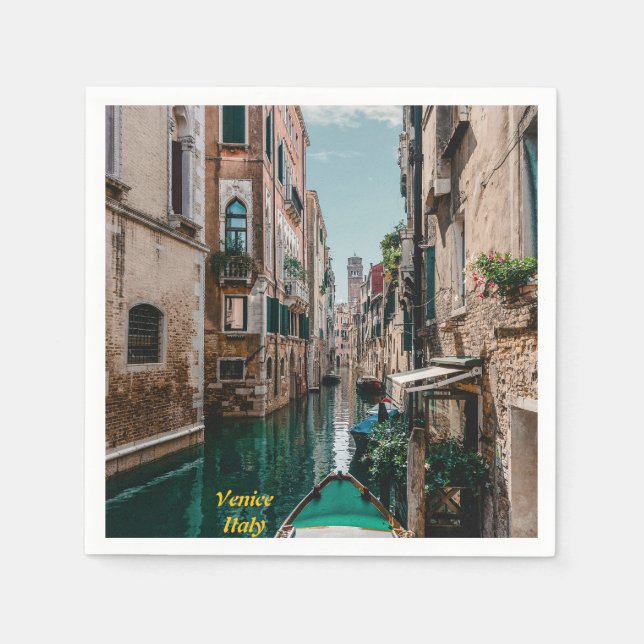 Guardanapo De Papel Veneza Itália Cidade Flutuante (Frente)